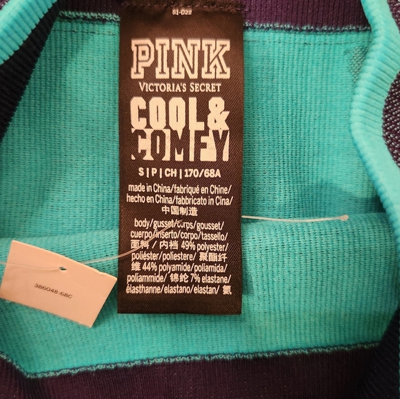 Victoria Secret Pink Cool & ComfyWomens Blue Seamless Leggings Size Small - Picture 2 of 6